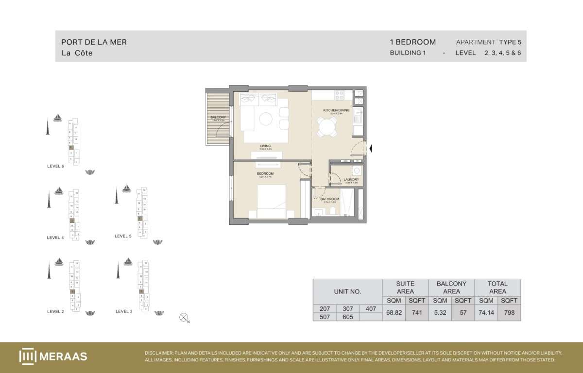 Type 5-1BHK-Type 5 - Unit 207,307,407,507,605